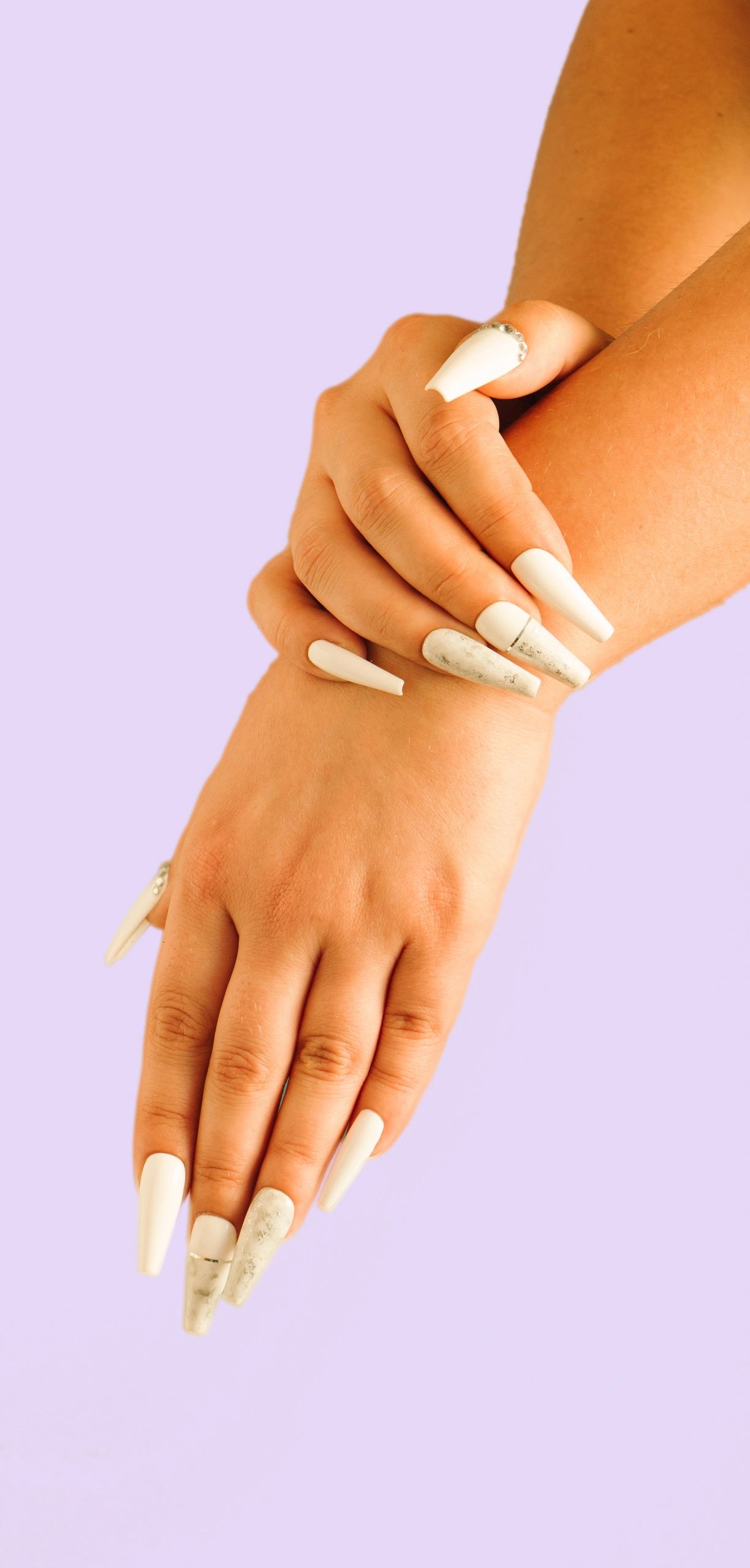 Woman's hands with arranged nails